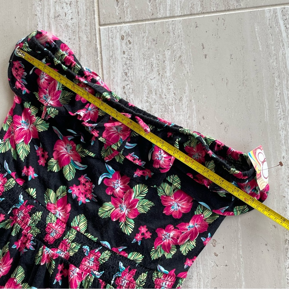Floral OP Strapless Dress - Black and Pink new with tags - Picture 3 of 8